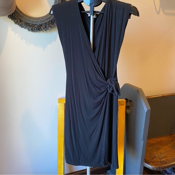 Black Wrap Dress - Picture 1 of 4